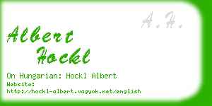 albert hockl business card